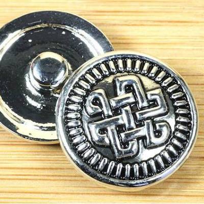 Druckknopf für Lederarmband, keltischer Knoten, 20mm