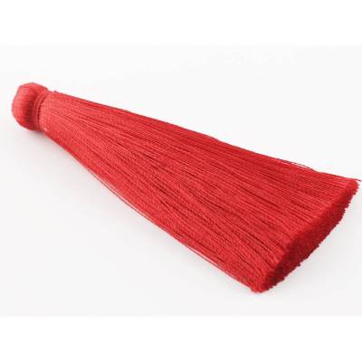 Seiden-Quaste, dick, rot, 7cm