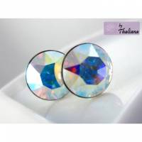 megafunkelige Glitzer-Ohrstecker Regenbogendiamant