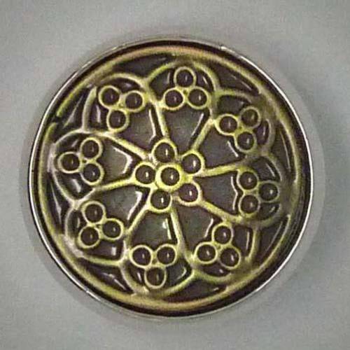 Druckknopf, Ornamente, Bimetall, 20mm