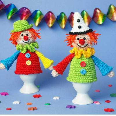Häkelanleitung Eierwärmer Clowns - PDF Datei