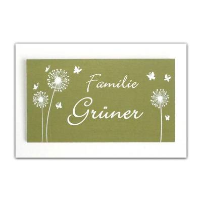 grünes Holztürschild für Familien mit Name personalisiert, einzigartiges Willkommensschild für Haustür und Eingang, persönliches Geburtstagsgeschenk für den Partner