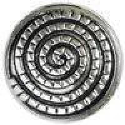 Druckknopf, Schneckenmuster, Spirale, 20mm