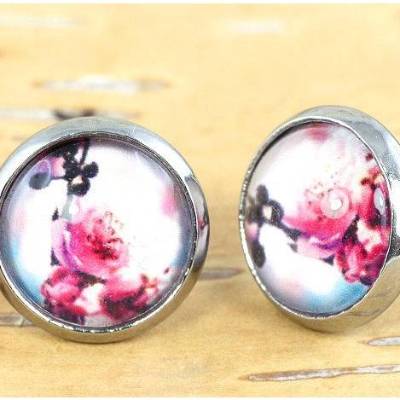 Kirschblüten Ohrstecker Edelstahl 10mm