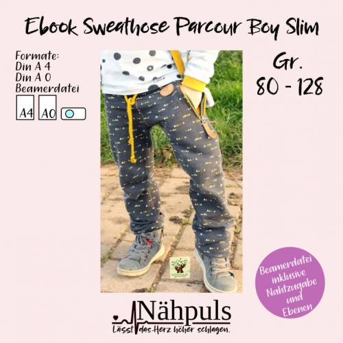Ebook Jogginghose Parcour Boy slim Gr. 80 bis 128