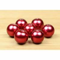 Glaswachsperlen, crimsonrot, 8mm, 50 Stück