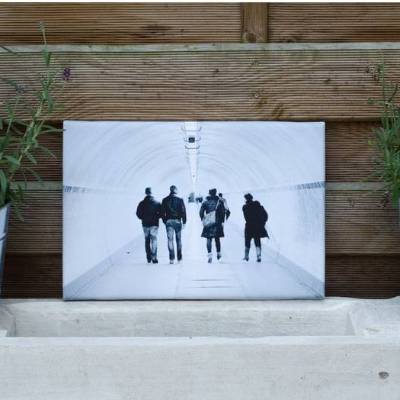 Elbtunnel Freunde Leinwand Foto Leinwanddruck 30x20 cm