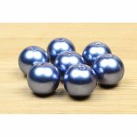 GlaswachsPerlen, nachtblau, 8mm, 50 Stück