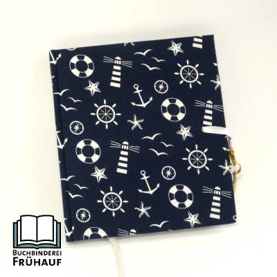 Tagebuch mit Schloss Rot oder Blau Maritim