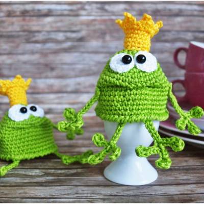 Häkelanleitung Eierwärmer Froschkönig - PDF Datei