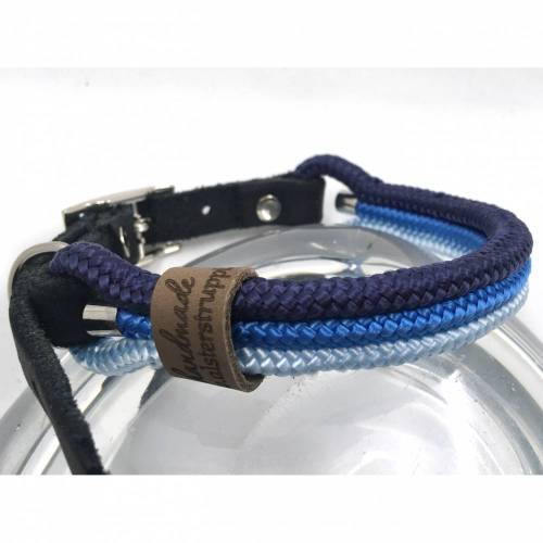 Tauhalsband kleine Hunde dreifarbig blau Marke AlsterStruppi