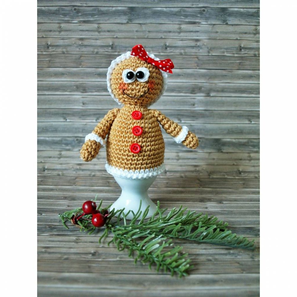 Häkelanleitung Eierwärmer Lebkuchenmännchen - PDF Datei, deutsch Bild 4