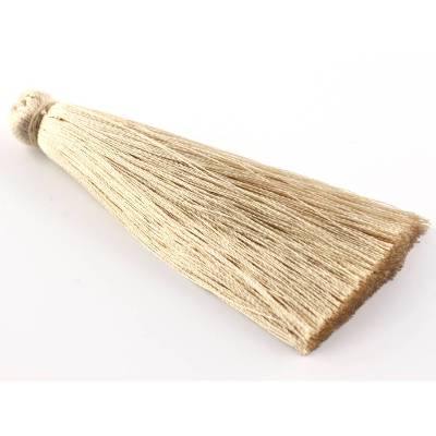Seiden-Quaste, dick, beige, 7cm
