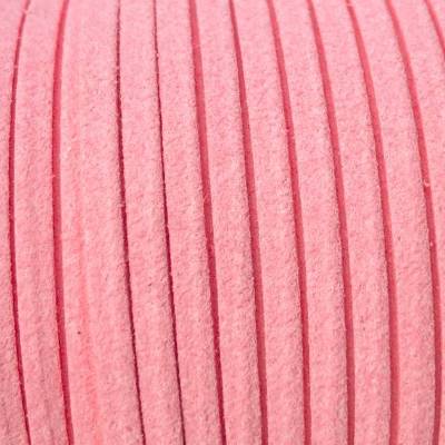Veloursband, Wildlederoptik, rosa, 3mm, 5 Meter