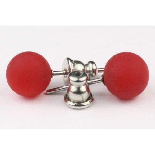Polaris Ohrstecker, rot matt, 8mm