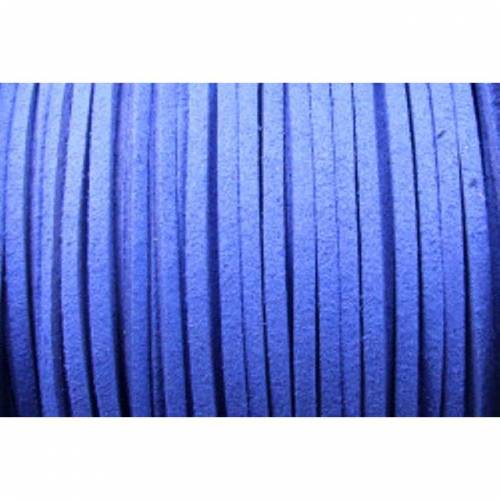 Veloursband, Wildlederoptik, flach, royalblau, 5 Meter