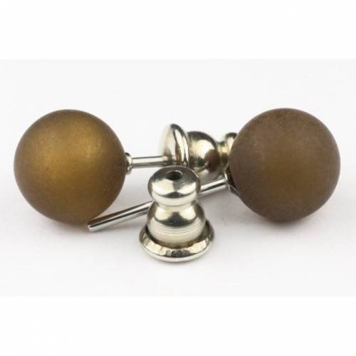 Polaris Ohrstecker Ohrringe, braun matt, 8mm
