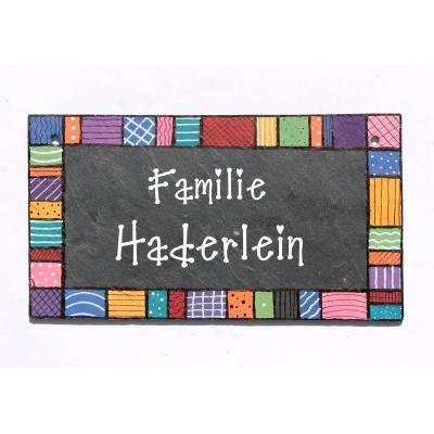 Personalisiertes Schieferschild mit Familienname – Handgefertigtes Türschild für den Hauseingang, exklusives Familiengeschenk