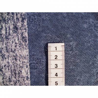 French Terry Rosenbouquet Jeansblau – Feiner Sweatstoff mit Blumenmuster