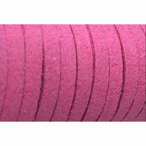 Veloursband, Wildlederoptik, flach, flamingo, 5 Meter