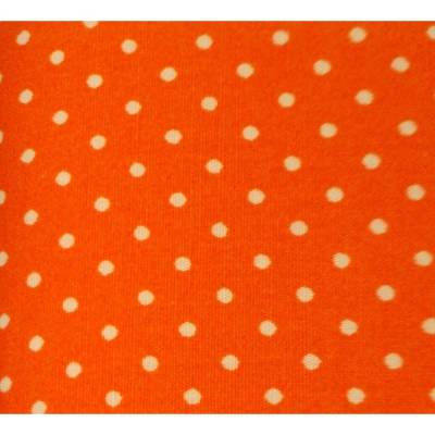 Baumwollstoff orange mit weißen Punkten – Webware Meterware zum Nähen & Basteln