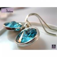 HELLER OZEAN türkise Ohrringe funkelnde Ohrhänger