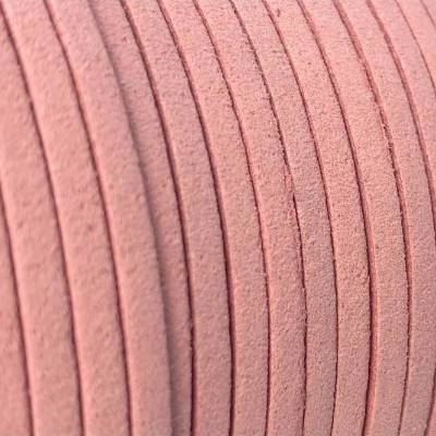 0,39 eur/M - 5m Veloursband, Wildlederoptik, flach, altrosa