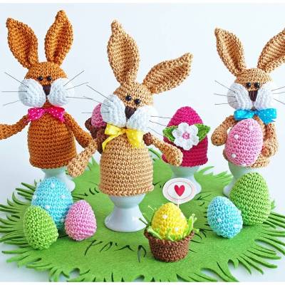 Häkelanleitung Eierwärmer Osterhasen - PDF Datei