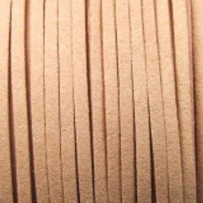 Veloursband, 5 Meter, Wildlederoptik, flach, natur