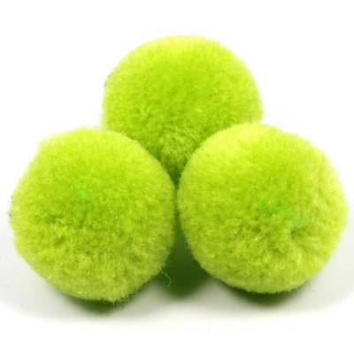 Pompons, hellgrün, 20mm, 5 Stück