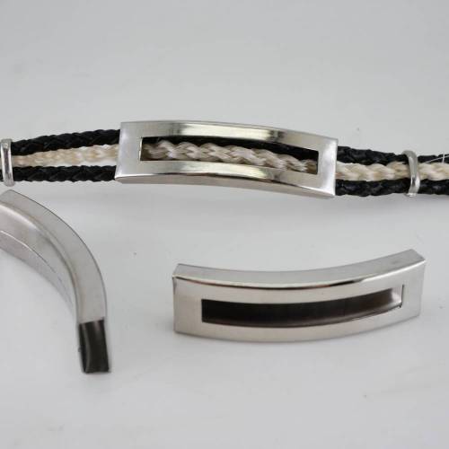 Gravurplatte, Überschieber, Gürtelschnalle, Hülse für  Armband, Edelstahlpatte für Armband, 