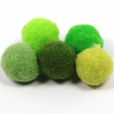 Pompons, Grün-Mix, 15mm, 20 Stück