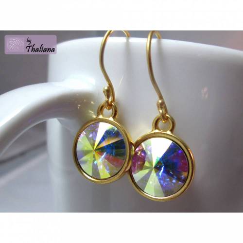 LUXUS Ohrringe Sternenstaub Echtsilber vergoldet