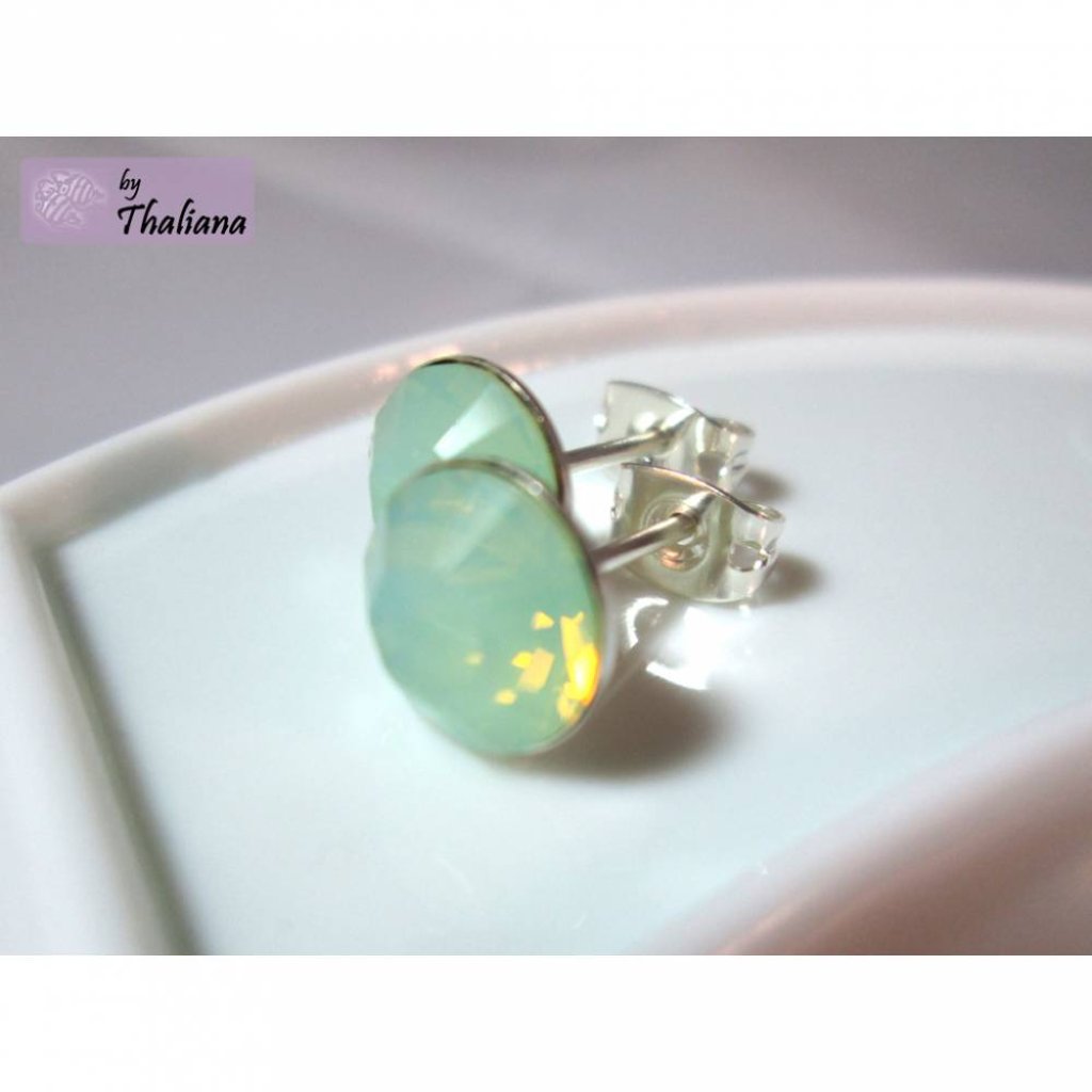MINZWASSER opal Ohrstecker Funkeln mintgrün Bild 1