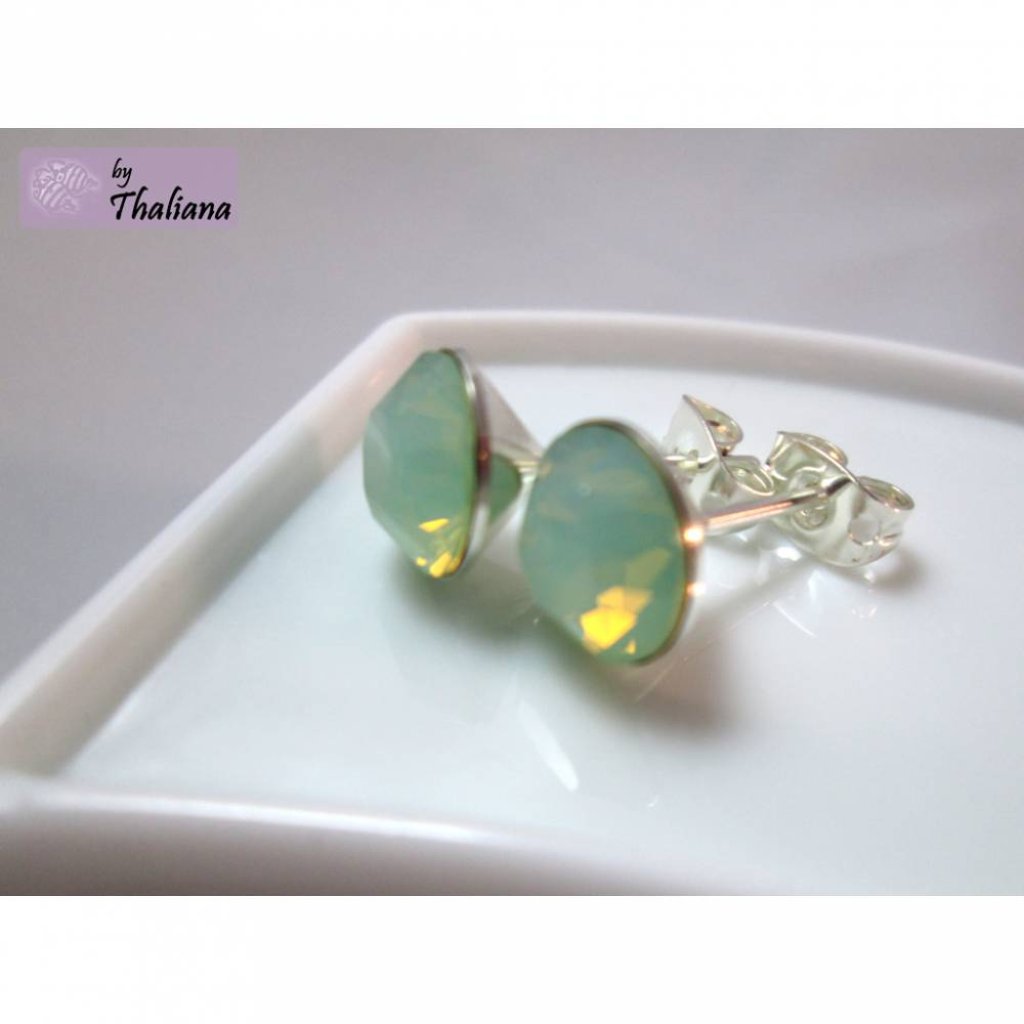 MINZWASSER opal Ohrstecker Funkeln mintgrün Bild 2