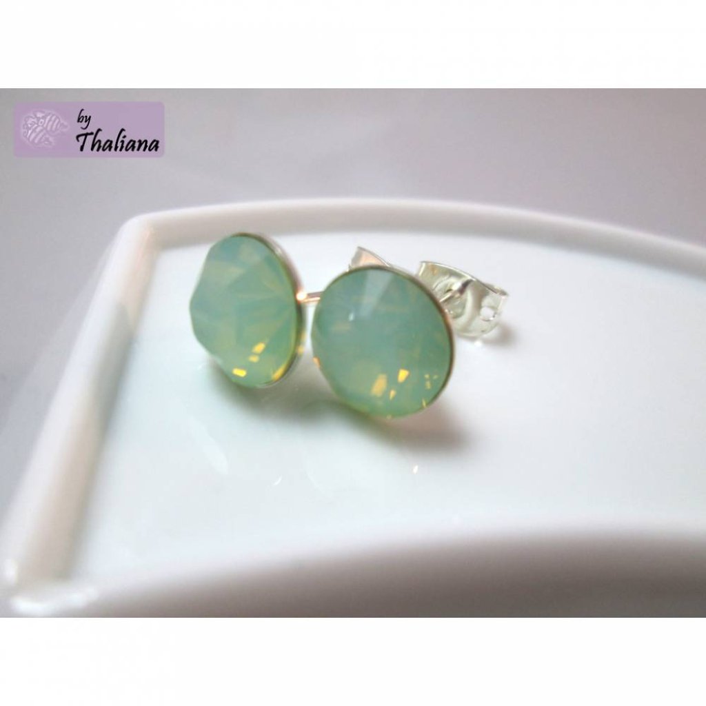 MINZWASSER opal Ohrstecker Funkeln mintgrün Bild 3