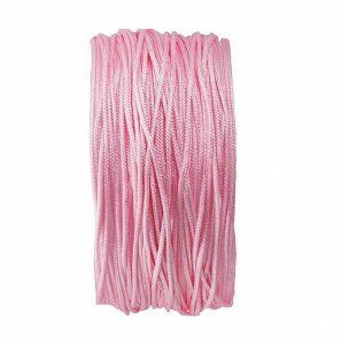 Macrameeband, Satinschnur, Rosa, 0.8mm, 25 Meter