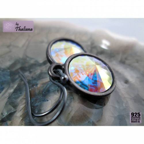 Ohrringe Sternenstaub Black schwarz 925 ECHTsilber