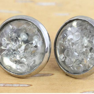 Ohrschmuck Ohrstecker Edelstahl Cabochon 12mm