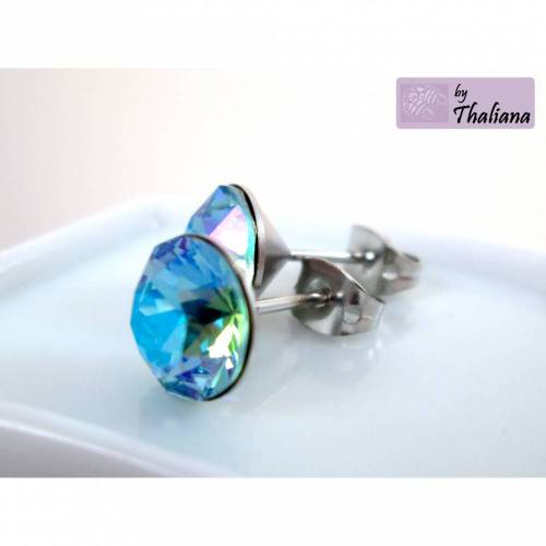 FUNKELWASSER Ohrstecker Funkeln hellblau blau