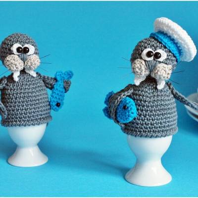 Häkelanleitung Eierwärmer Seelöwen- PDF Datei