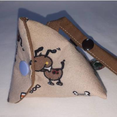 Schnullertasche mit Druckknopf, Pyramidentasche