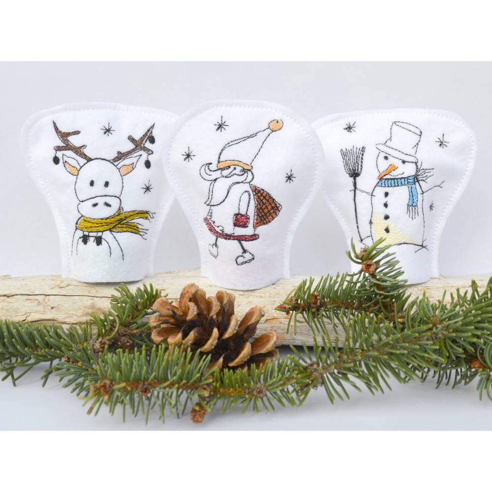 Stickdatei LED Cover Winter 1 Türchen Bild 1