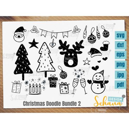 Weihnachtsgrafiken Plotterdatei weihnachtliches Set 2 svg dxf eps png jpf pdf clipart weihnachten