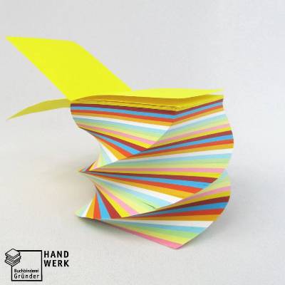Notizblock, Abreißblock, gedreht, bunt, Zettelblock 8x8 cm, to do