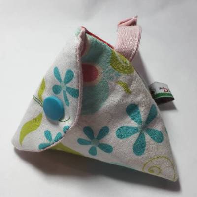 Schnullertasche mit Druckknopf, Pyramidentasche