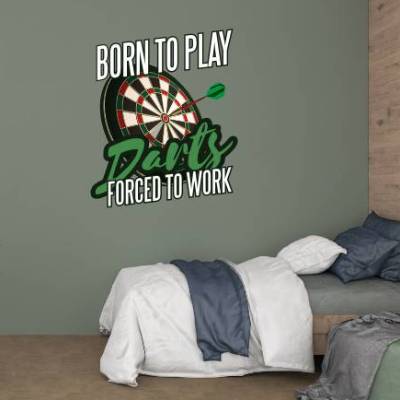 Top Wandtattoo Born to Play  für das Wohnrzimmer, Jugendzimmer,konturgeschnitten in 12 Größen ab 25 cm B x 30 cm H