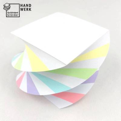 Notizblock, Abreißblock, gedreht, bunt, Zettelblock