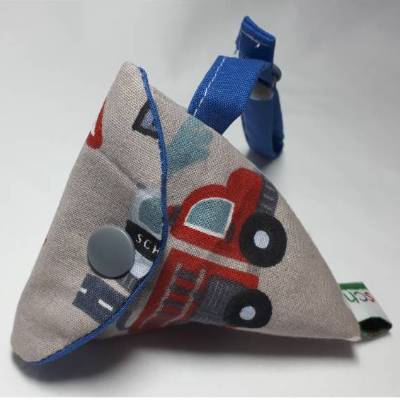 Schnullertasche mit Druckknopf, Pyramidentasche