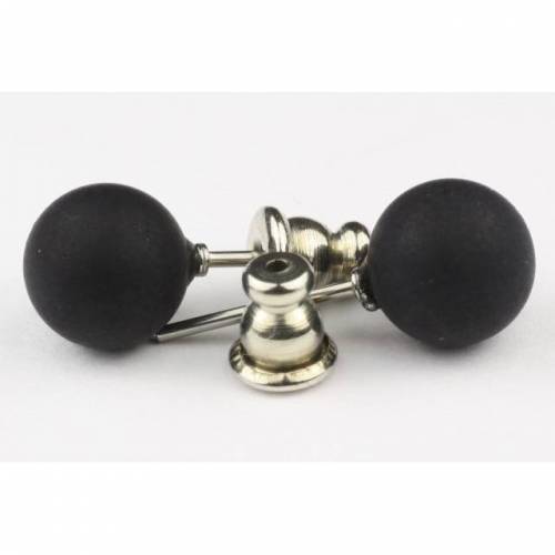 Polaris Ohrstecker, Edelstahl, schwarz matt, 8mm
